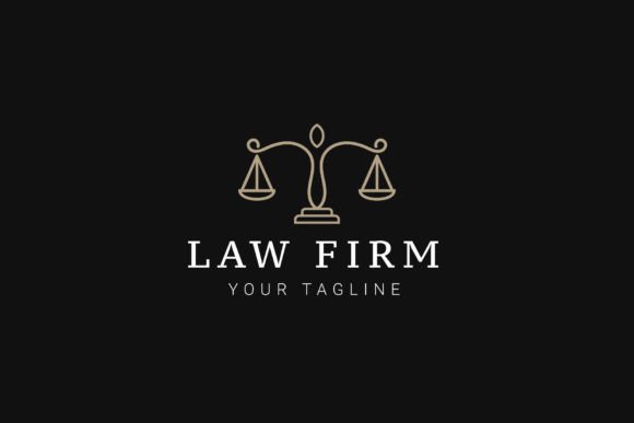 Law Firm Logo Vector Icon Illustration Gráfico Logos Por Dyn Studio