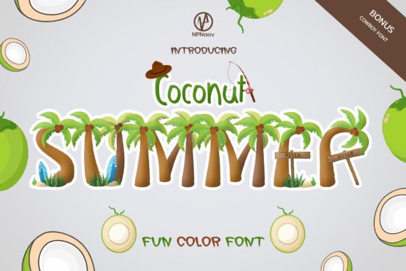 Coconut Summer Color Fonts Font By NPNaay