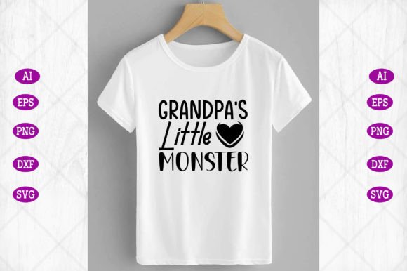 Grandpa’s Little Monster Grafika Rękodzieła Przez design ArT