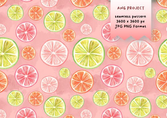 Orange Seamless Pattern, Fabric Printing Graphic Patterns By AngProject