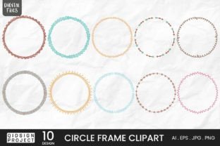 Circle Frame Clipart | 10 Variations Graphic Illustrations By qidsign project 2