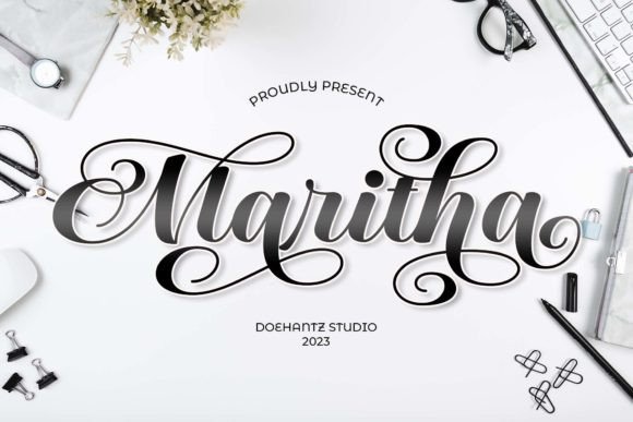 Maritha Script & Handwritten Font By Doehantz Studio