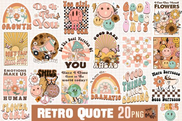 Retro Quote Sublimation Bundle Graphic Illustrations By Magic Rabbit