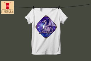 Stained Glass Dragon Sublimation Graphic T-shirt Designs By Mirteez 16