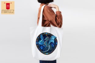 Stained Glass Dragon Sublimation Graphic T-shirt Designs By Mirteez 3