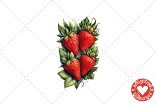 Watercolour Strawberry Clipart Bundle Grafik KI Transparente PNGs Von YnovaArt 4
