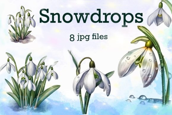 Snowdrops Graphic AI Illustrations By TanyaArt