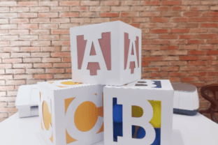 Alphabet and Numbers Giant Cubes School 3D SVG Craft By 3D SVG Crafts 2