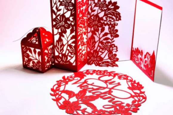 Floral Wedding Set Sets 3D SVG Craft By 3D SVG Crafts