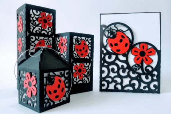 Ladybug Set Spring 3D SVG Craft By 3D SVG Crafts