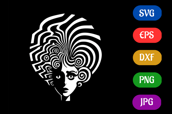 Psychedelic - Minimalist Logo Vector SVG Gráfico Ilustraciones IA Por Creative Oasis