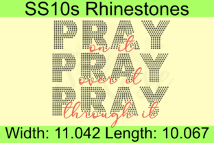 PRAY PRAY PRAY Rhinestone Template Graphic Print Templates By serosedesigns 1