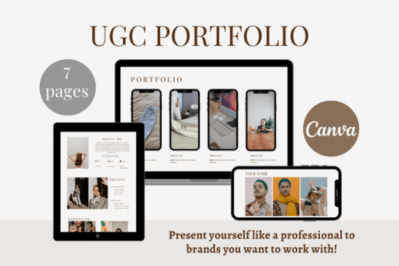 Portfolio Template for UGC Influencers Grafica Modelli per i Social Media Di Mila Tinta