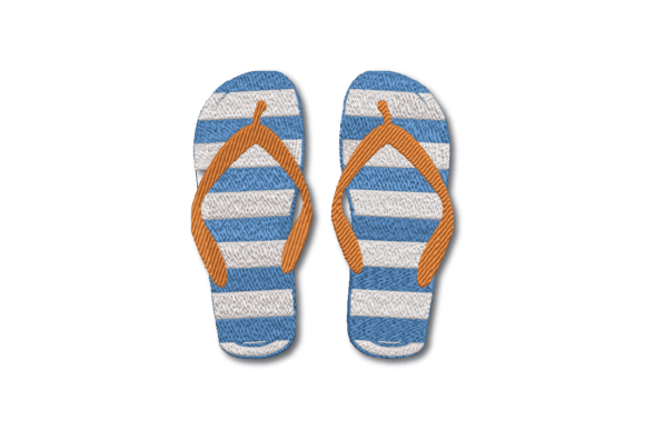 Flip Flops Summer Embroidery Design By Laura's Imperfections