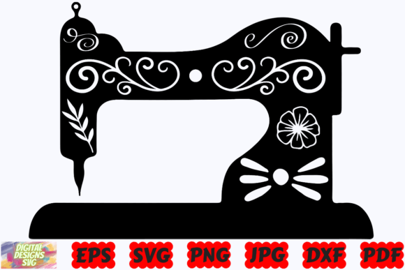 Sewing Swirly Machine SVG | Sewing SVG Graphic Crafts By DigitalDesignsSVGBundle