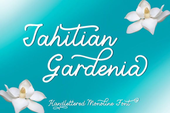 Tahitian Gardenia Script & Handwritten Font By stacysdigitaldesigns
