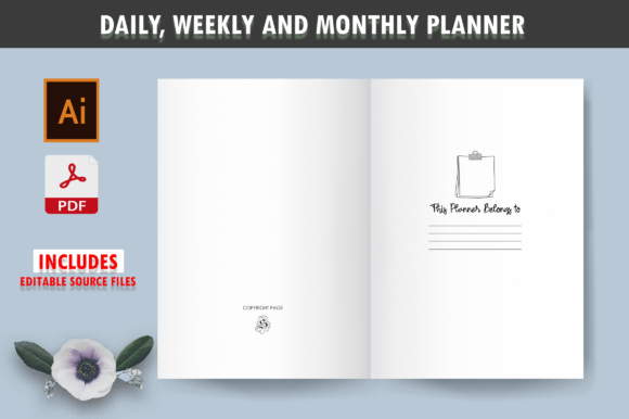 Daily, Weekly and Monthly Planner Graphic KDP Keywords By Tidy Graph