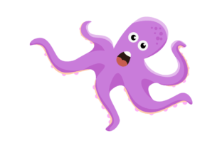 Summer Octopus Cute Stock Icons Illustration Illustrations Imprimables Par dearlyartstudio 2