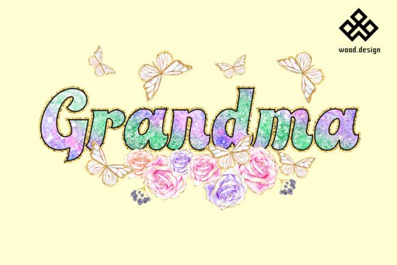 Grandma Floral Flower Mother's Day PNG Graphic Print Templates By Wood.design