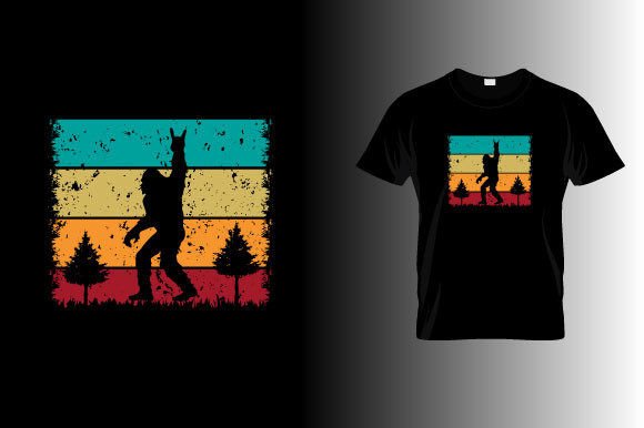 Bigfoot T-shirt Design, Bigfoot Shirt Afbeelding Crafts Door Kanij T-Designer