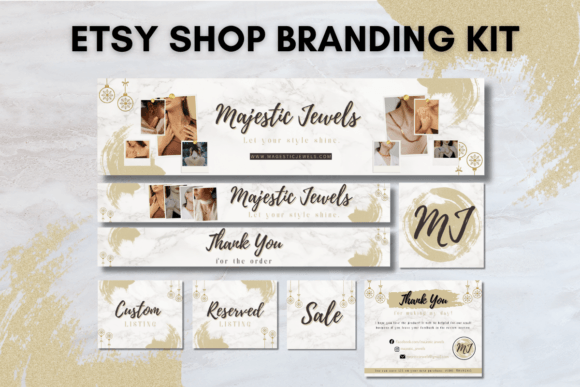 Etsy Shop Branding Kit Templates Graphic Print Templates By designogenie
