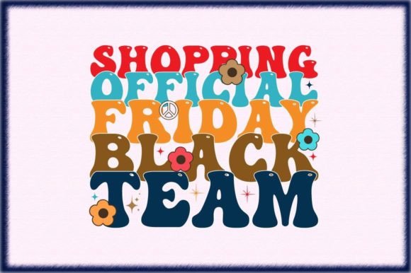 Official Black Friday Shopping Team Retr Gráfico Artesanato Por Crafts_Store