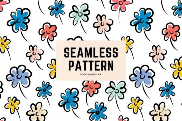 Boho Summer Pattern of Flowers Graphic Patterns By Art's and Patterns