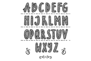 Decorative Alphabet. Scribble Letters. H Graphic Illustrations By onyxproj