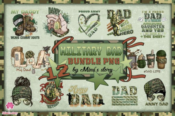 Military Dad Sublimation Bundle Graphic Crafts By Mimi's story