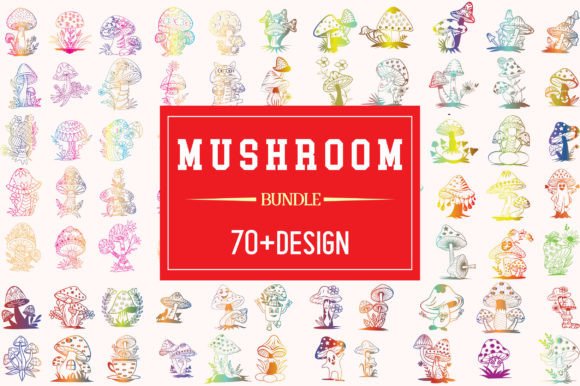 Mushroom Graphic Crafts By Colourful
