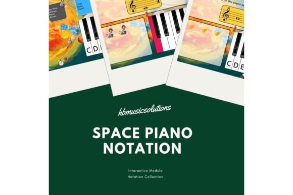 Space Piano Notation Graphic Teaching Materials By hbmusicsolutions