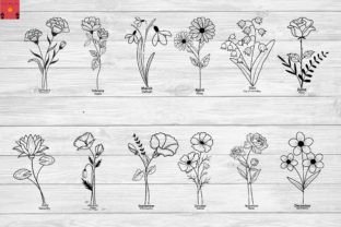 Birth Month Flowers Svg, Flower Bundle, Graphic Print Templates By Chaicharee Design Shop 1