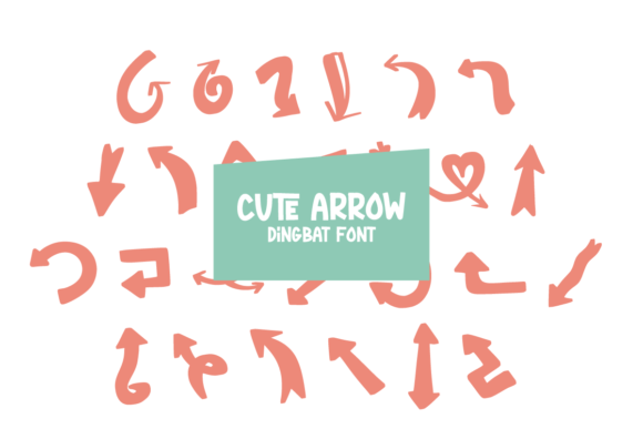 Cute Arrow Dingbats-Schriftarten Schriftart Von Masyafi Studio