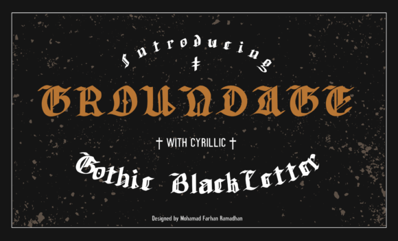 Groundage Blackletter Font By Mofr24 Studio