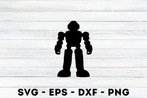 Robot Silhouette Svg Graphic Illustrations By MagaArt