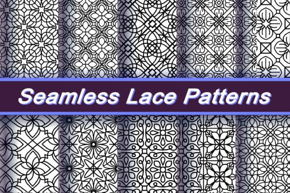 Seamless Lace Patterns Graphic Patterns By G93