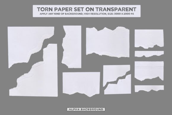 Torn Ripped Paper Bundle Grafika Tekstury Papieru Przez msviewbd
