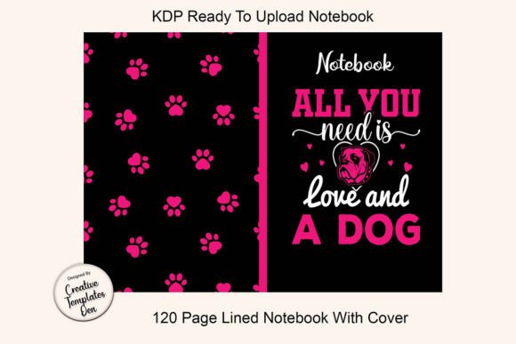 Dog Lovers KDP Complete Notebook Graphic Print Templates By Creative Templates Den