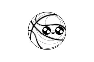 Kawaii Basketball Ball Sport Craft-Schnittdatei Von Creative Fabrica Crafts 2