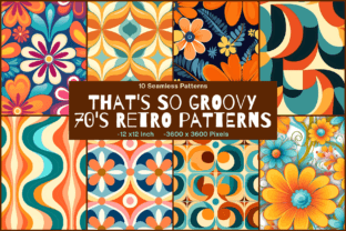 Groovy 70's! Seamless Backgrounds Graphic Backgrounds By Enchanted Marketing Imagery 1