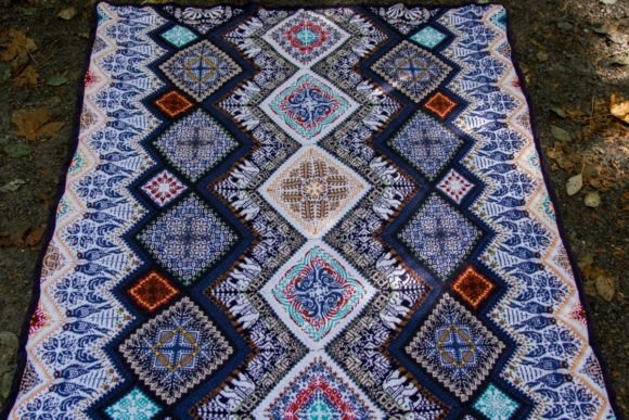 Indian Nights Blanket Graphic Knit Home Decor By Creative Fabrica Needlework