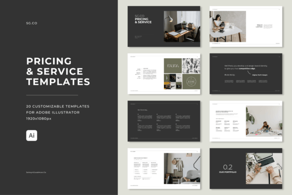 Pricing and Service Guide Template Graphic Presentation Templates By Selwyn Goodman