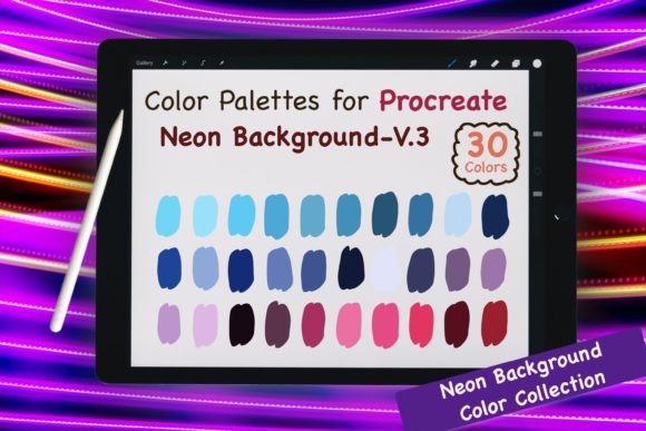 Procreate Color Palettes-Neon V.3 Graphic Add-ons By jennythip