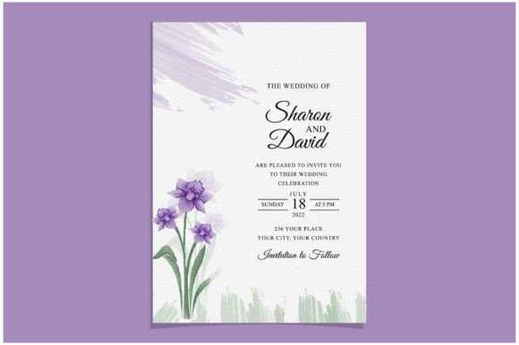 Wedding Invitation Card Template Afbeelding Afdruk Sjablonen Door anwarabagum99