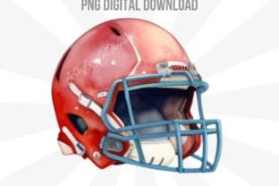 Watercolor Sports Football Helmet PNG Graphic AI Transparent PNGs By ArtbyCrystalJennings 7
