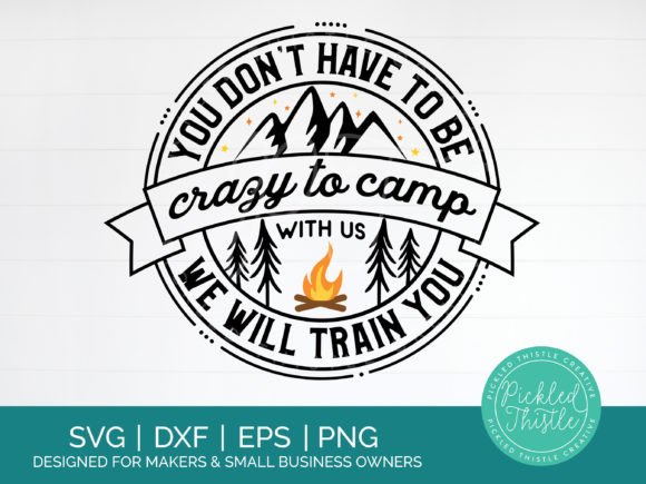 Funny Camping SVG Gráfico Artesanato Por Pickled Thistle Creative
