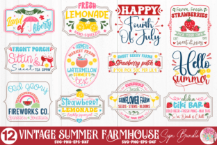 Farmhouse Summer Signs SVG Bundle Graphic Crafts By Design's Dark 1