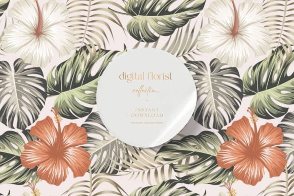 Floral Pattern, Floral Digital Paper Graphic Patterns By Dear Eve