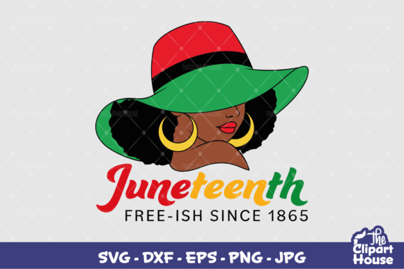 Juneteenth Sun Hat Woman Text Graphic Crafts By thecliparthouse