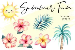 Summer Fun, Floral Illustrations Graphic Illustrations By collartstudio 1